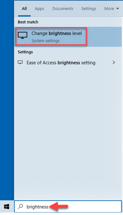 Change brightness level