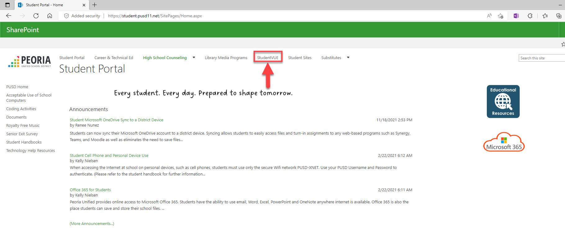 StudentVUE link